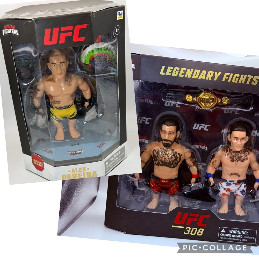UFC Octagon Fighters Alex‎ Pereira + UFC 308 Legendary Fights 2 Pack Lot NIB